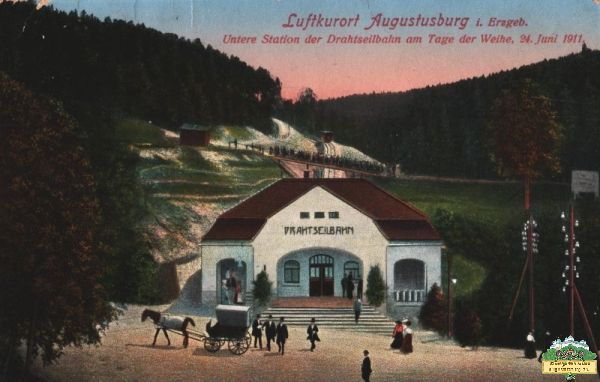 Ansichtskarte Drahtseilbahn Talstation